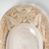 Cendrier « Médicis » verre blanc patiné sépia de René LALIQUE | Biron Cendrier "Médicis" verre blanc patiné sépia de René LALIQUE