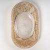 Cendrier « Médicis » verre blanc patiné sépia de René LALIQUE | Biron Cendrier "Médicis" verre blanc patiné sépia de René LALIQUE