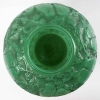 Vase « Perruches en verre vert jade multicouche patiné gris de René LALIQUE | Biron Vase "Perruches en verre vert jade multicouche patiné gris de René LALIQUE