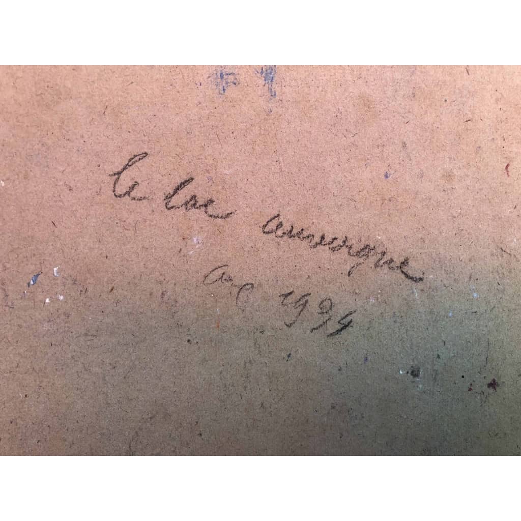 CHARRETON Victor Ecole Française 20è Siècle Lac D’auvergne Huile Signée Certificat d’authenticité | Biron CHARRETON Victor Ecole Française 20è Siècle Lac D’auvergne Huile Signée