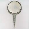 Miroir « Narcisse Couché » verre blanc patiné bleu vert de René LALIQUE | Biron Miroir "Narcisse Couché" verre blanc patiné bleu vert de René LALIQUE