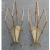 1950/70′ Paire de Porte Revues Style Maison Baguès Modèle Bambou en Laiton Poli | Biron 1950/70′ Paire de Porte Revues Style Maison Baguès Modèle Bambou en Laiton Poli