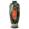 Vase verre multicouche dégagé à l’acide vert et orange de DAUM NANCY | Biron |||||||||