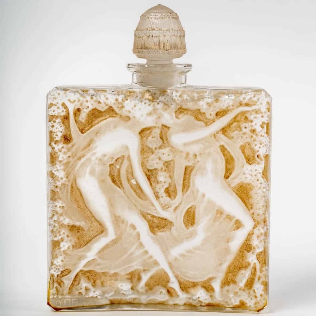 Flacon « Elégance » verre blanc patiné sépia de René LALIQUE pour D’Orsay | Biron ||||||