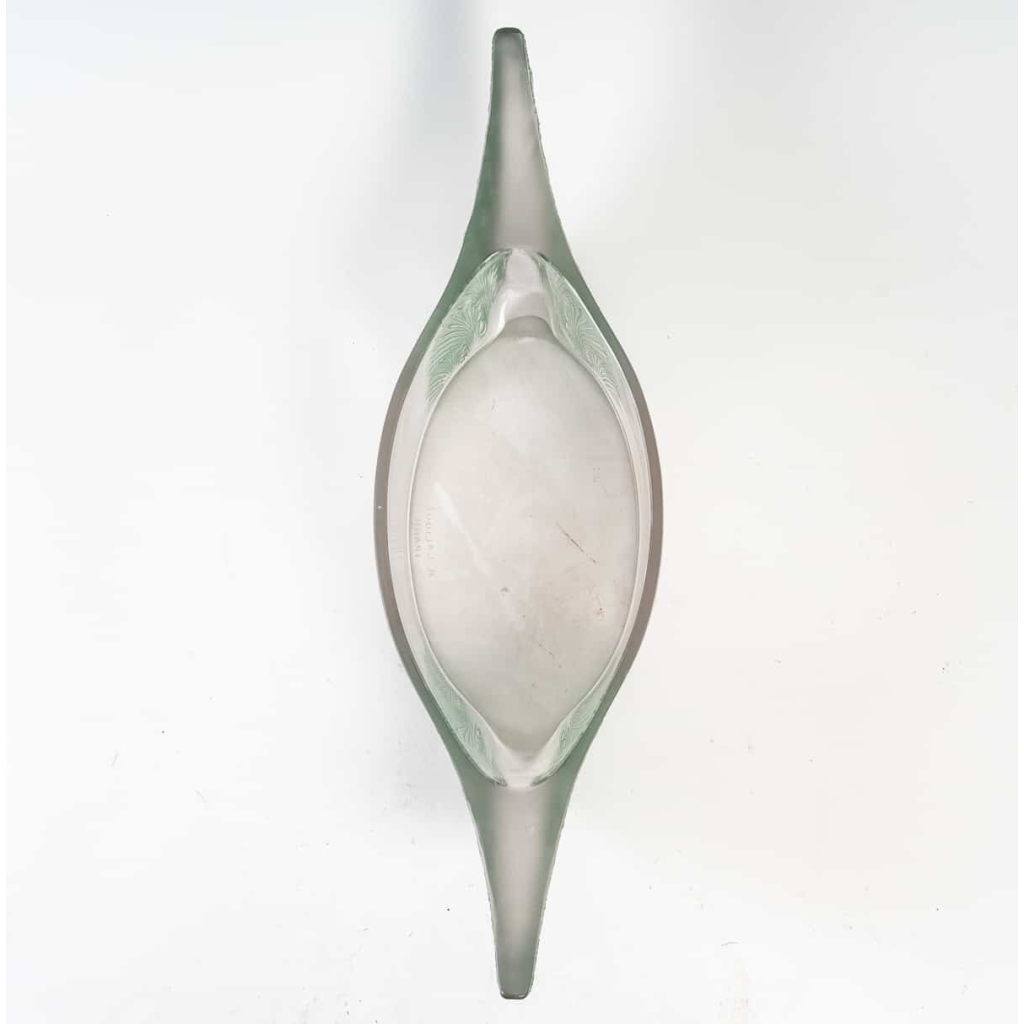 Jardinière Coupe « Acanthes » verre blanc patiné vert de René LALIQUE | Biron Jardinière Coupe "Acanthes" verre blanc patiné vert de René LALIQUE