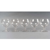 Suite de Verres à Cognac « Argos » verre blanc de René LALIQUE – 5 pièces | Biron ||||||