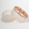 Boite « Panier de Roses » verre blanc patiné sépia de René LALIQUE | Biron Boite "Panier de Roses" verre blanc patiné sépia de René LALIQUE