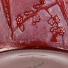 Vase « Perruches » verre rouge double couche patiné blanc de René LALIQUE | Biron Vase "Perruches" verre rouge double couche patiné blanc de René LALIQUE