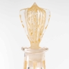 Carafe « Six Figurines » verre blanc patiné sépia de René LALIQUE | Biron Carafe "Six Figurines" verre blanc patiné sépia de René LALIQUE