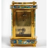 Pendule de voyage en bronze doré et émail cloisonné fin XIXème | Biron Pendule de voyage en bronze doré et émail cloisonné fin XIXème