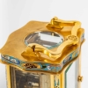 Pendule de voyage en bronze doré et émail cloisonné fin XIXème | Biron Pendule de voyage en bronze doré et émail cloisonné fin XIXème