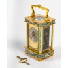 Pendule de voyage en bronze doré et émail cloisonné fin XIXème | Biron Pendule de voyage en bronze doré et émail cloisonné fin XIXème