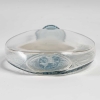 Flacon "De Lui" verre blanc patiné bleu de René LALIQUE pour Erasmic