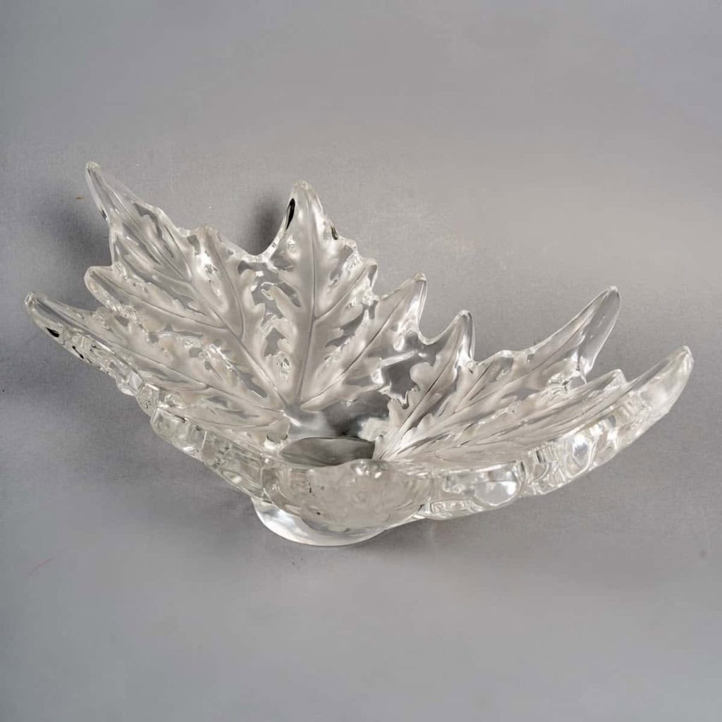 Coupe « Champs Elysées » cristal blanc de Marc LALIQUE | Biron Coupe "Champs Elysées" cristal blanc de Marc LALIQUE