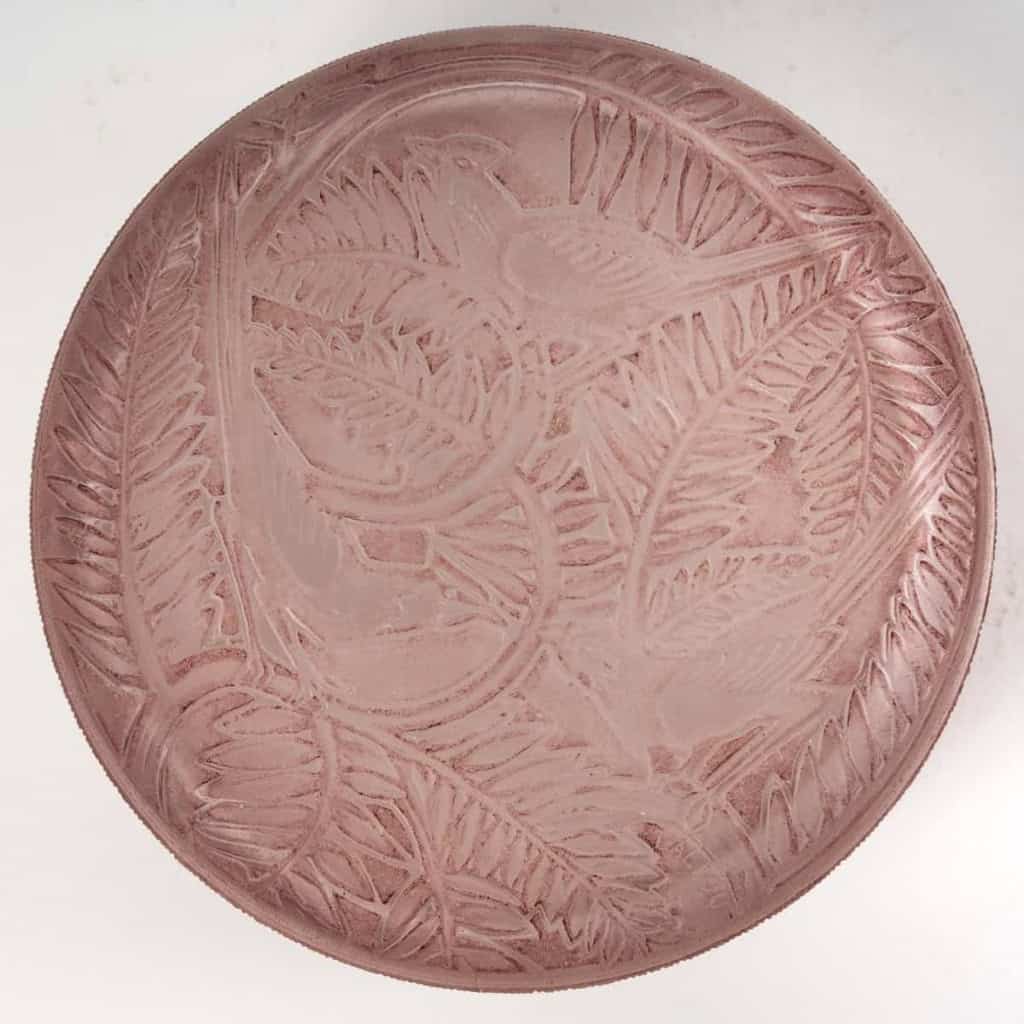 Boite « Vaucluse » verre blanc patiné rose de René LALIQUE | Biron ||||||