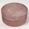 Boite « Vaucluse » verre blanc patiné rose de René LALIQUE | Biron Boite "Vaucluse" verre blanc patiné rose de René LALIQUE