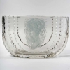 Vase « Flore » verre blanc patiné bleu de René LALIQUE | Biron Vase "Flore" verre blanc patiné bleu de René LALIQUE