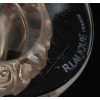 Paire de Bougeoirs "Chêne" verre blanc patiné sépia de René LALIQUE