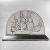 Surtout Décoratif « Caravelle » verre blanc de René LALIQUE | Biron Surtout Décoratif "Caravelle" verre blanc de René LALIQUE