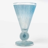 Vase « Pavot » verre blanc patiné bleu et émaillé noir de René LALIQUE | Biron Vase "Pavot" verre blanc patiné bleu et émaillé noir de René LALIQUE