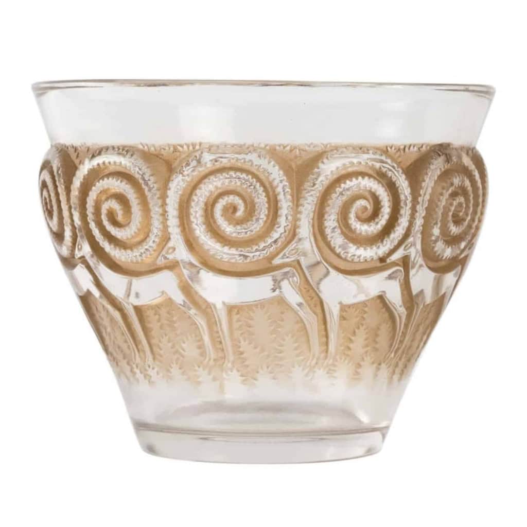 Vase « Rennes » verre blanc patiné sépia de René LALIQUE | Biron |||||