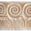 Vase « Rennes » verre blanc patiné sépia de René LALIQUE | Biron Vase "Rennes" verre blanc patiné sépia de René LALIQUE