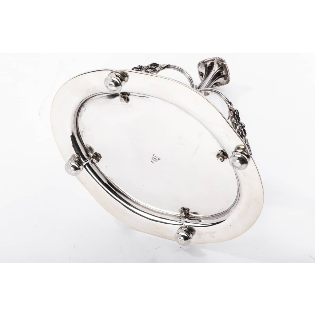 Orfèvre ODIOT – Huilier / Vinaigrier en argent massif/cristal fin XIXè | Biron Orfèvre ODIOT - Huilier / Vinaigrier en argent massif/cristal fin XIXè