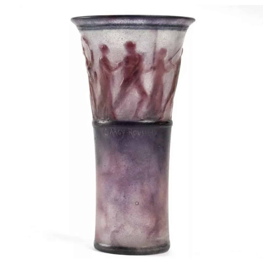 Vase « Personnages Grecs en Frise » pâte de verre de Gabriel ARGY-ROUSSEAU | Biron ||||||||