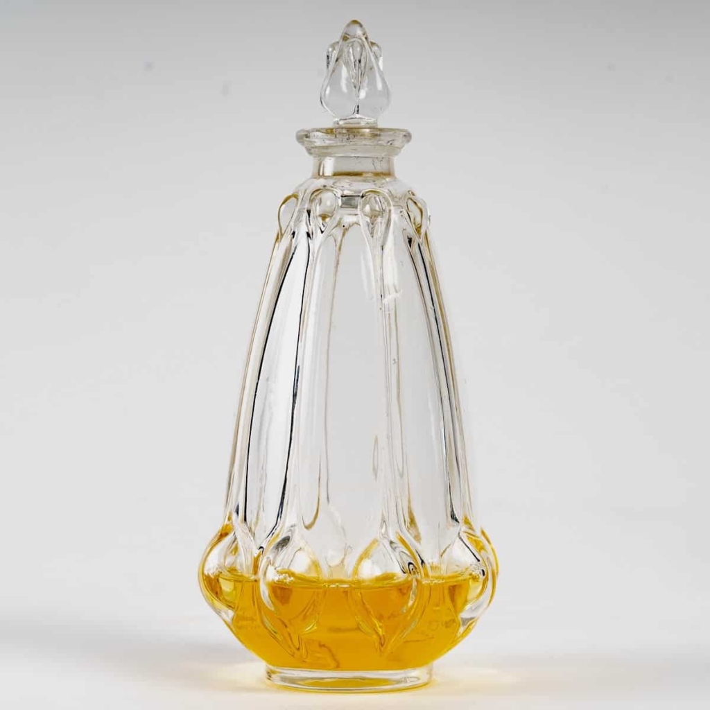 Flacon « Olives » verre blanc de René LALIQUE | Biron |||||