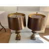 1950/70 Paire De Lampes à l’Ananas en Bronze, Abat-jour en Laiton, Signée Charles & Fils Made In France ,Modéle Unique D | Biron ||||||||||||||||