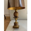 1950/70 Paire De Lampes à l’Ananas en Bronze, Abat-jour en Laiton, Signée Charles & Fils Made In France ,Modéle Unique D | Biron 1950/70 Paire De Lampes à l’Ananas en Bronze, Abat-jour en Laiton, Signée Charles & Fils Made In France ,Modéle Unique D