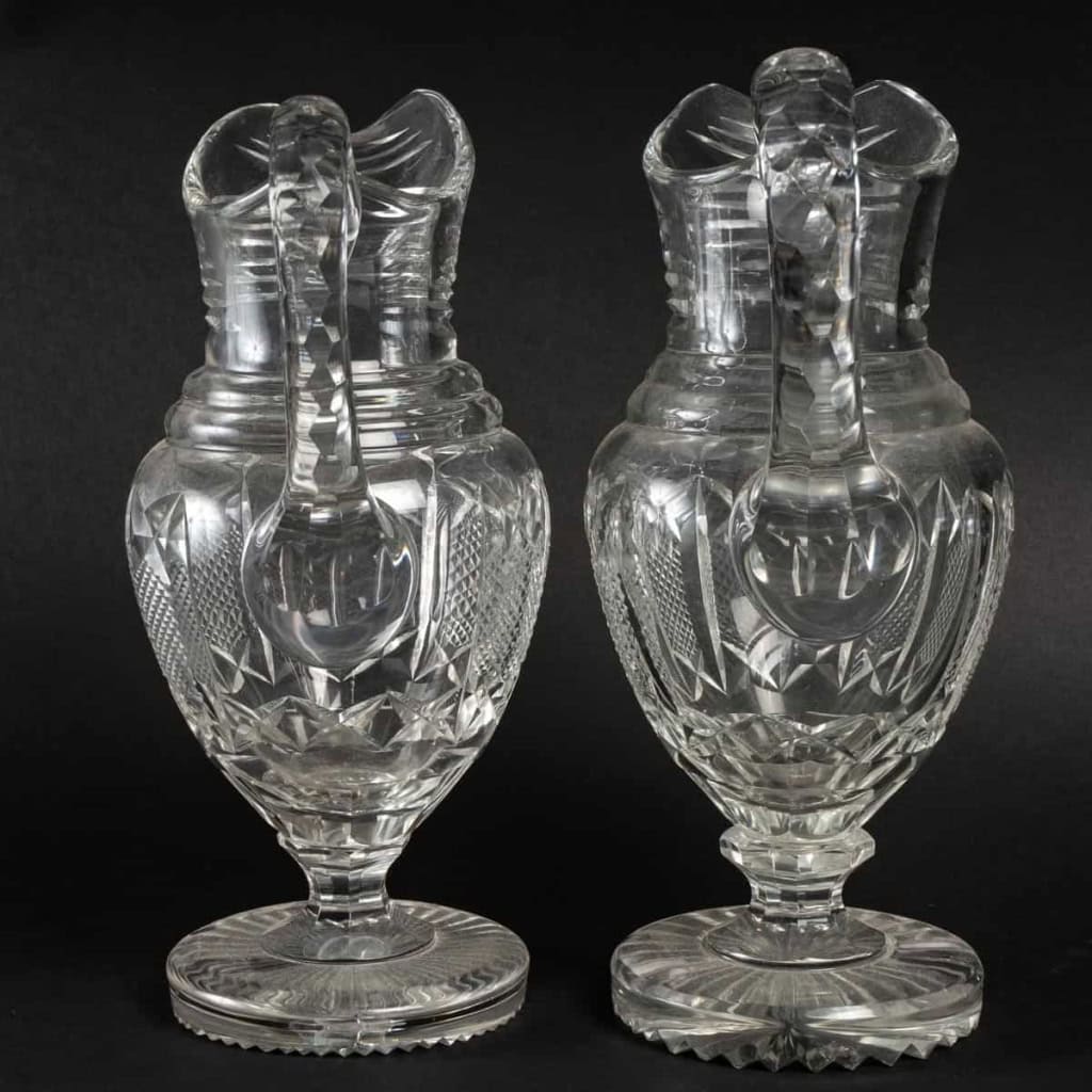 Paire d’aiguieres en cristal de baccarat, XIXème siècle | Biron Paire d'aiguieres en cristal de baccarat, XIXème siècle