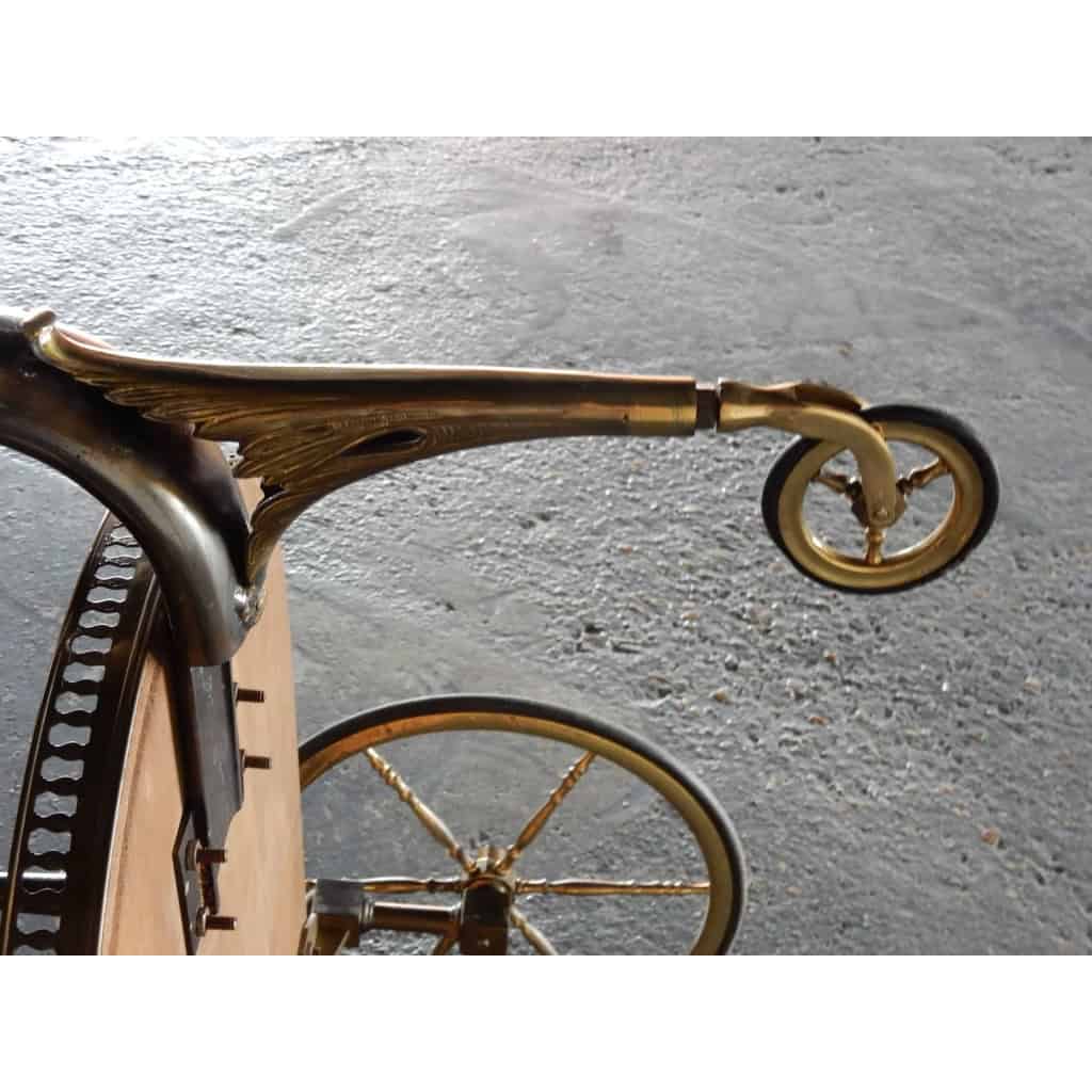 1970′ Bar Roulant en Bronze et Laiton Doré Maison Jansen 3 Roues | Biron 1970′ Bar Roulant en Bronze et Laiton Doré Maison Jansen 3 Roues