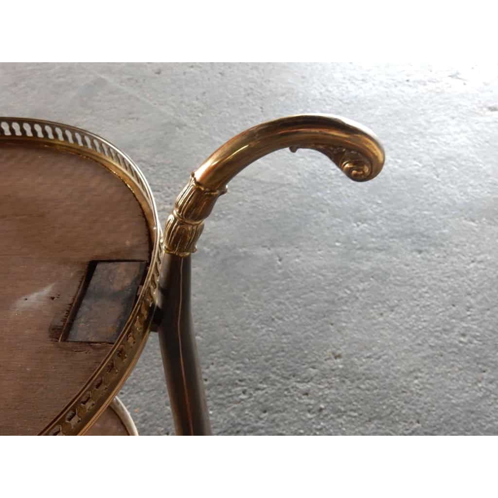 1970′ Bar Roulant en Bronze et Laiton Doré Maison Jansen 3 Roues | Biron 1970′ Bar Roulant en Bronze et Laiton Doré Maison Jansen 3 Roues