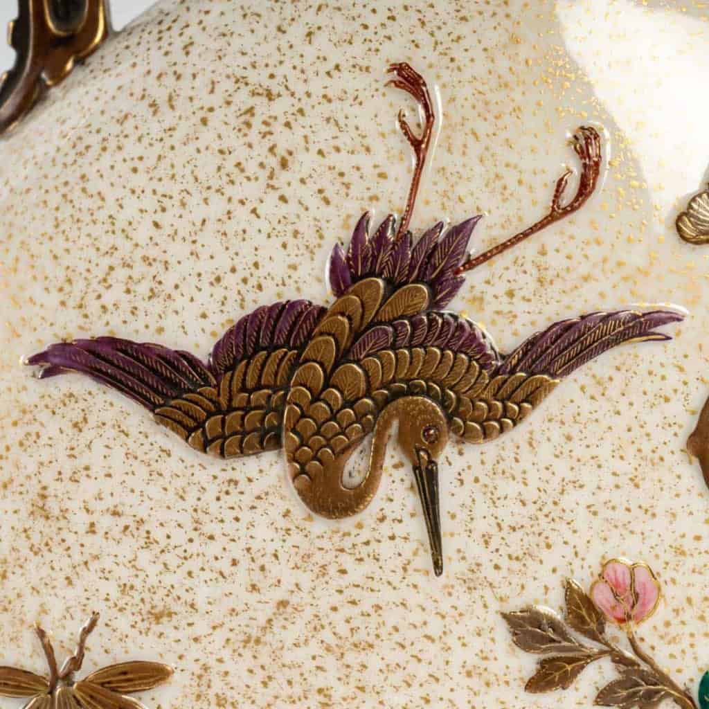 Gourde plate « Hooh Flask », Royal Worcester 1874 | Biron Gourde plate "Hooh Flask", Royal Worcester 1874