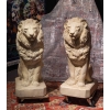 Paire de Lions en plâtre 8