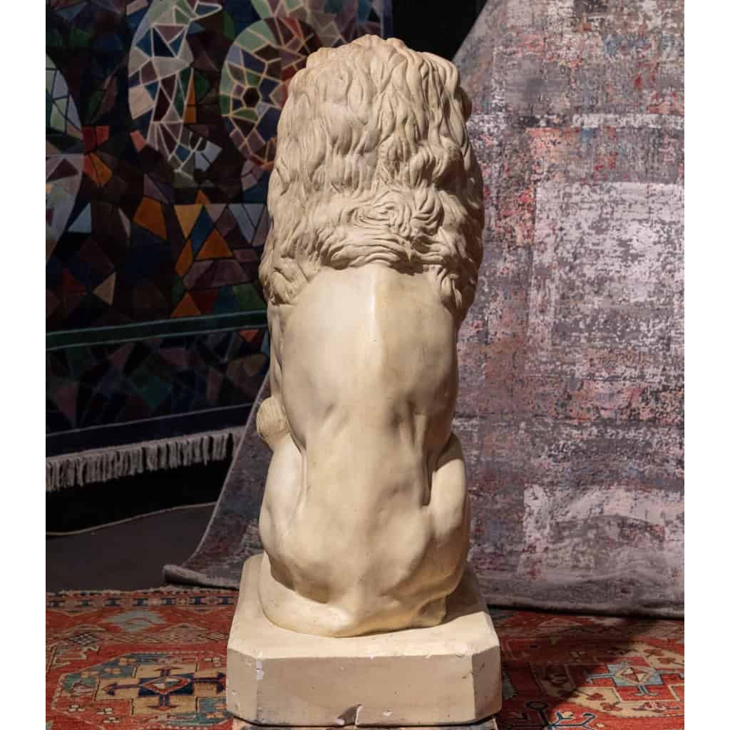 Paire de Lions en plâtre 6