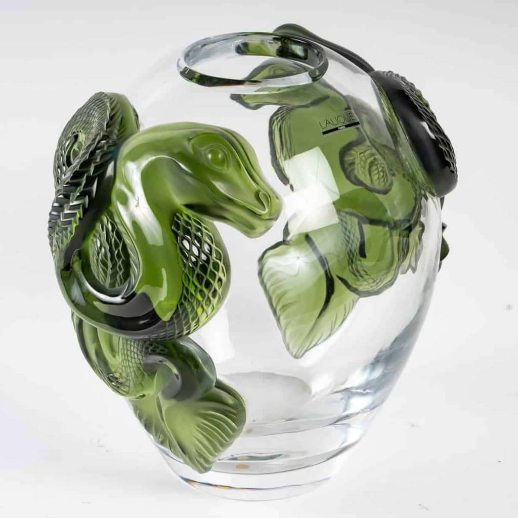 Lalique France : Vase DRAGON | Biron Lalique France : Vase DRAGON