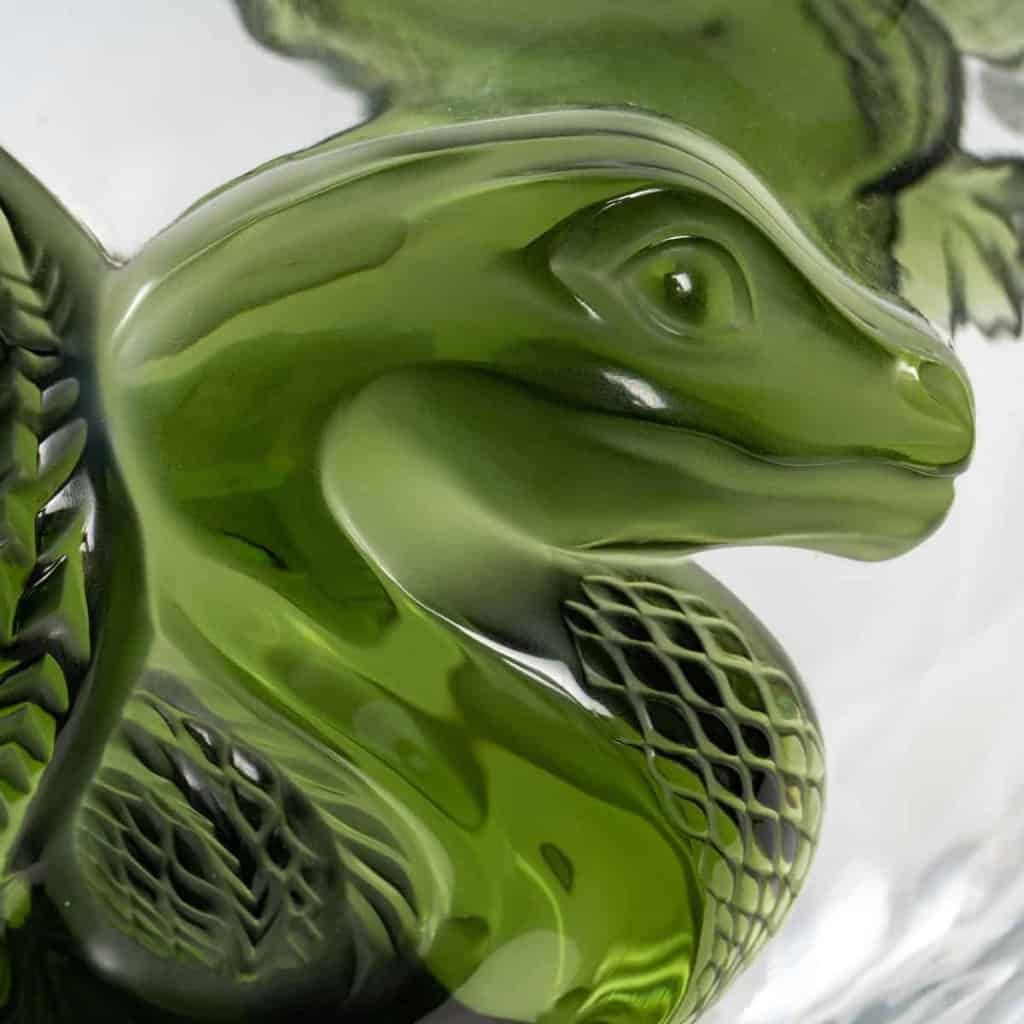 Lalique France : Vase DRAGON | Biron Lalique France : Vase DRAGON