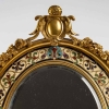Miroir en bronze émaillé, signé Barbedienne, XIXème siècle