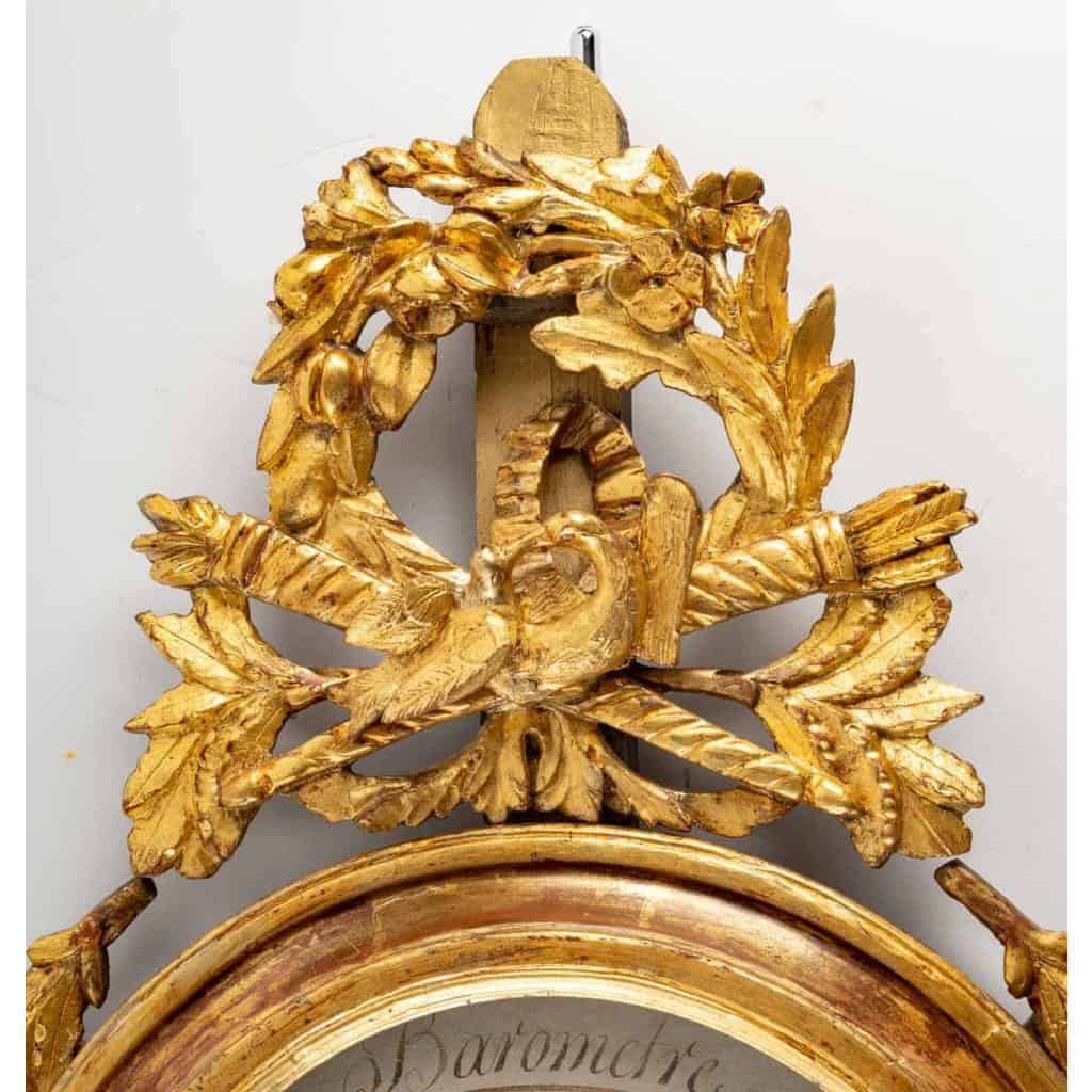 Baromètre - thermomètre d'époque Louis XVI (1774 - 1793). Baromètre - thermomètre d'époque Louis XVI (1774 - 1793).