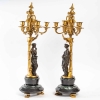 Paire de chandelier en bronze doré, XIXème siècle