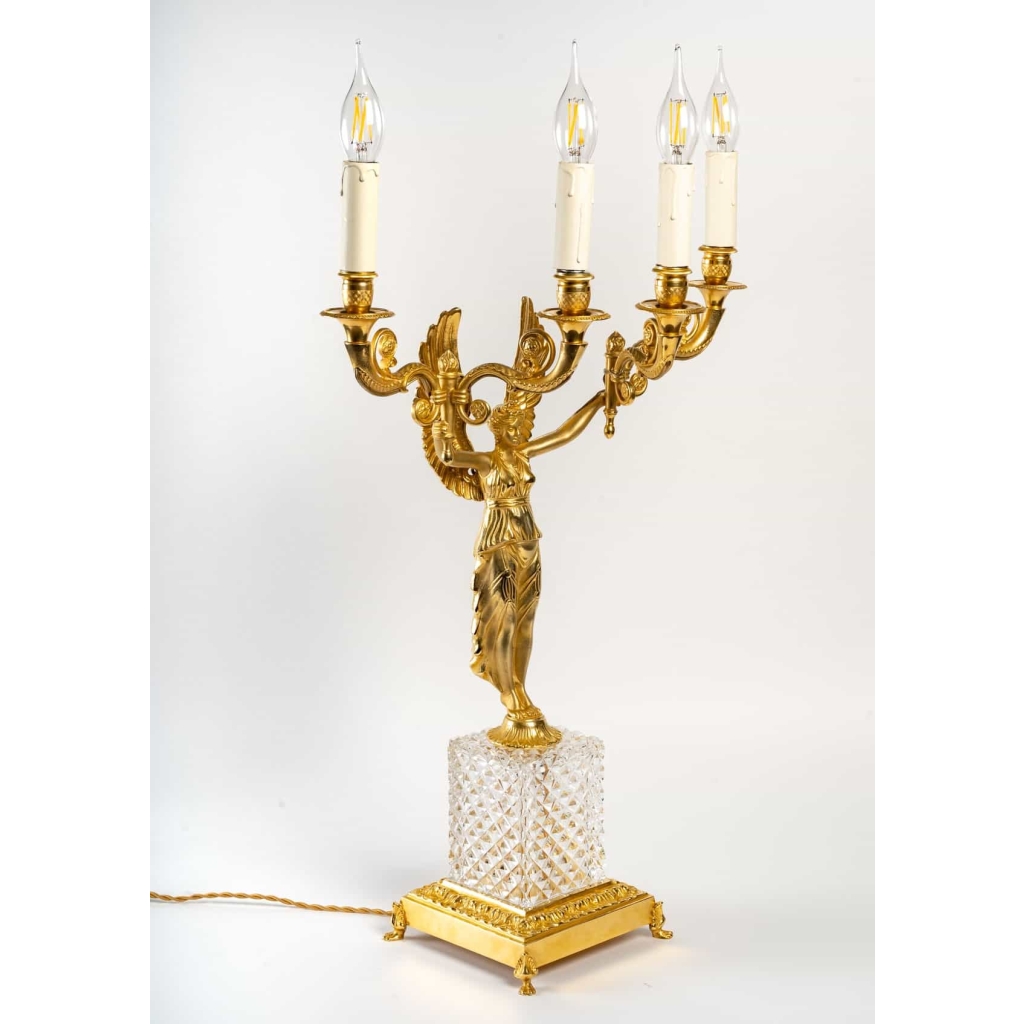 Paire de candélabres à 4 bras de lumières. XIXème siècle. | Biron Paire de candélabres à 4 bras de lumières. XIXème siècle.