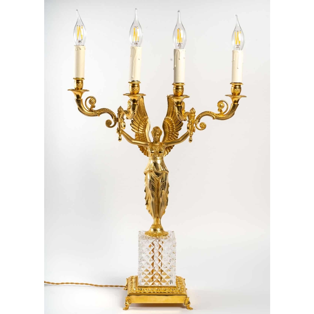 Paire de candélabres à 4 bras de lumières. XIXème siècle. | Biron Paire de candélabres à 4 bras de lumières. XIXème siècle.