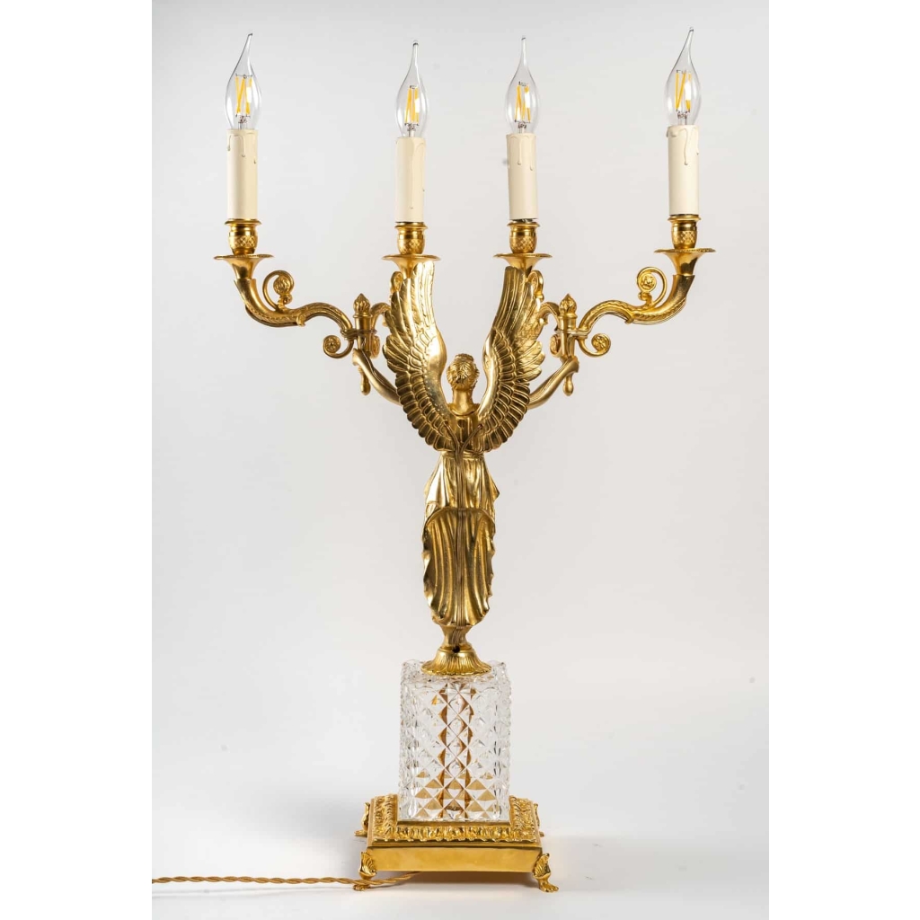 Paire de candélabres à 4 bras de lumières. XIXème siècle. | Biron Paire de candélabres à 4 bras de lumières. XIXème siècle.