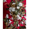 Paire de lustres au naturel en tôle et porcelaine blanche | Biron Paire de lustres au naturel en tôle et porcelaine blanche