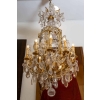 Lustre de style Louis XVI en bronze doré et cristal de Baccarat à 20 lumières 5