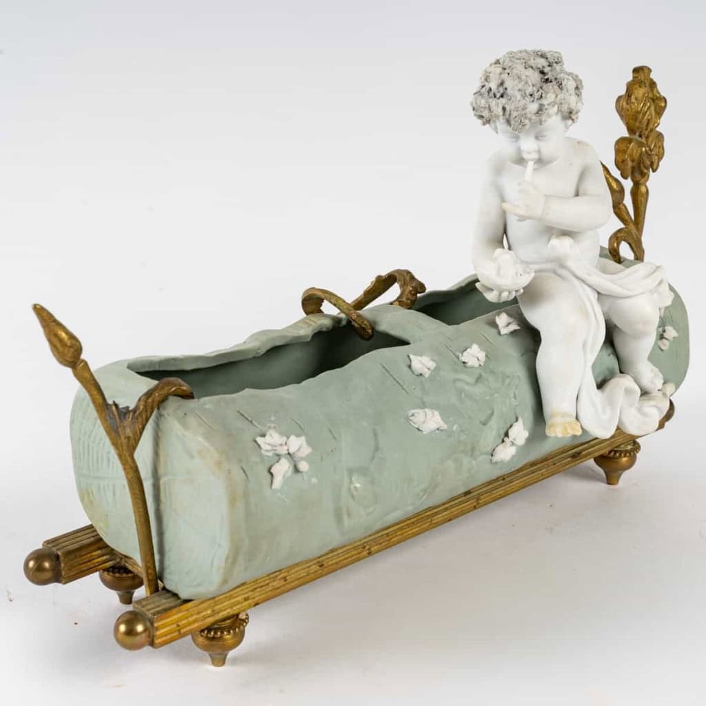 Jardinière en biscuit du XIXème siècle | Biron Jardinière en biscuit du XIXème siècle