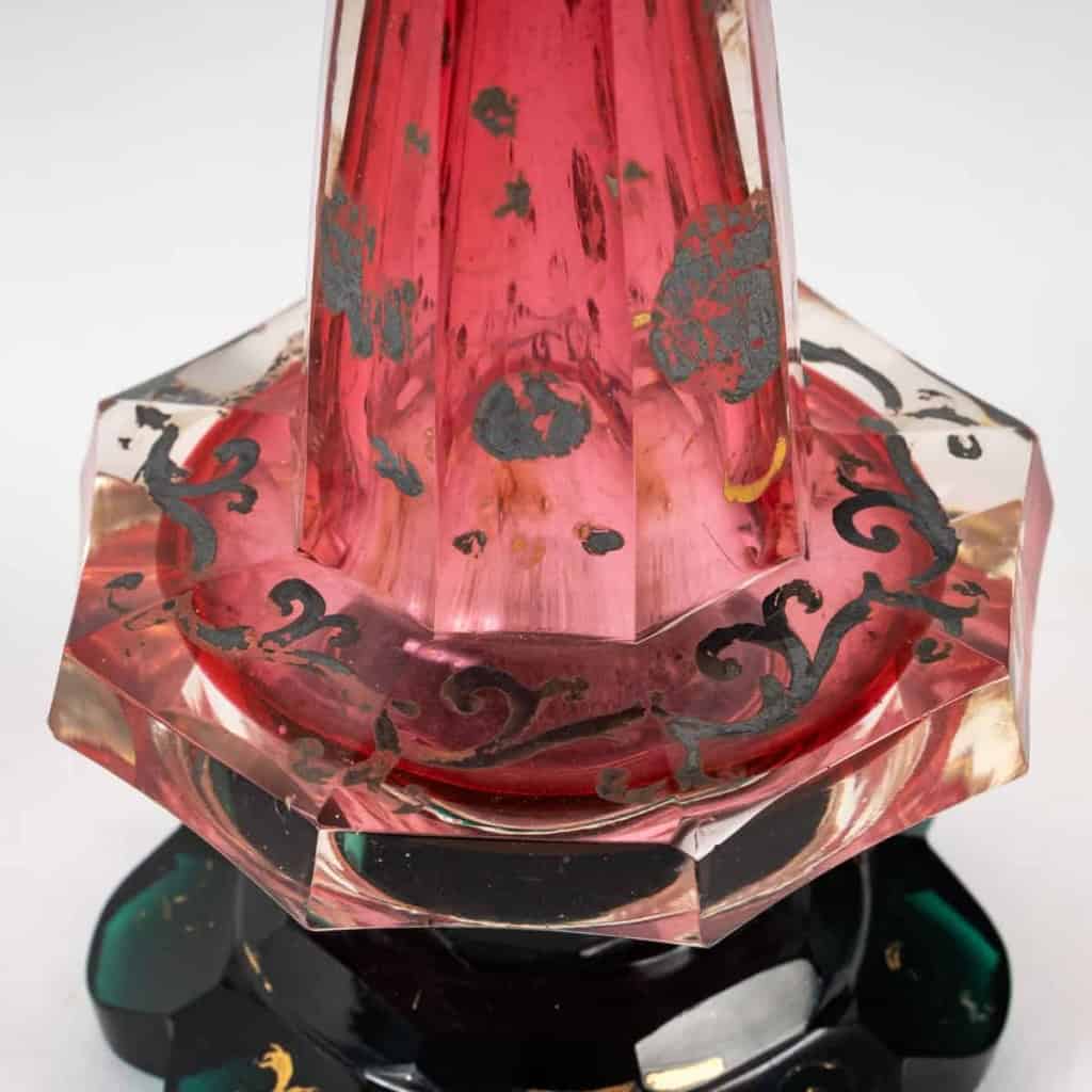 Flacon en cristal de bohême, XIXème siècle