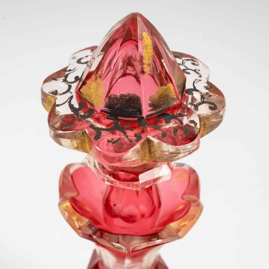 Flacon en cristal de bohême, XIXème siècle